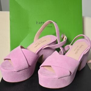Kate Spade Lavender Suede Platform Heels